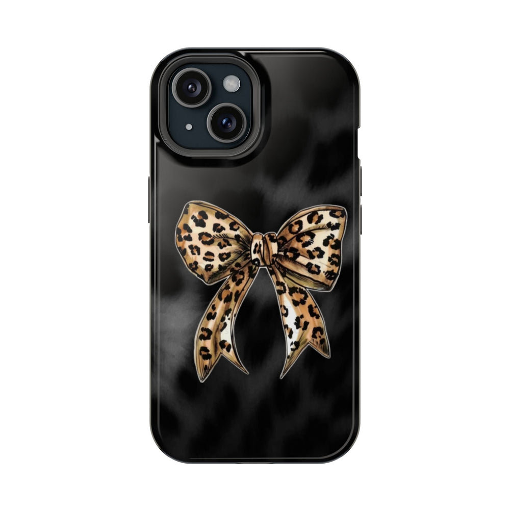 Siyah Zebra Fiyonklu Leopar Desenli Telefon Kılıfı K200