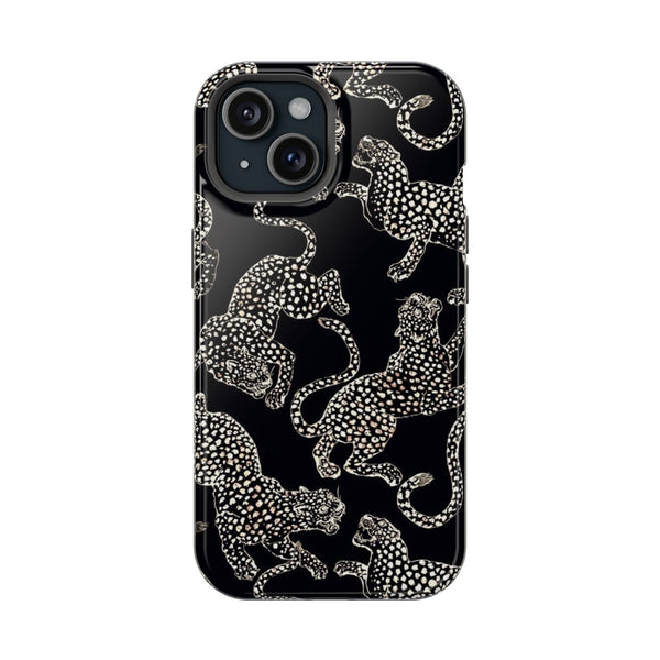 Siyah Beyaz Leopar Desen Telefon Kılıfı K083