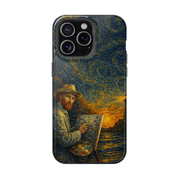 Van Gogh Tarzı Sanatçı ve Deniz Manzarası Telefon Kılıfı K170