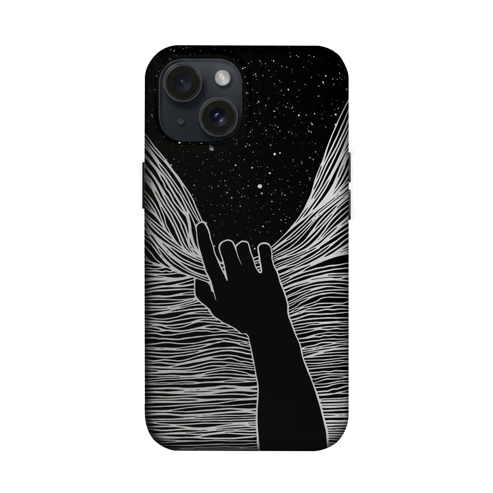 Kanatlı El İşareti Desenli Telefon Kılıfı K886