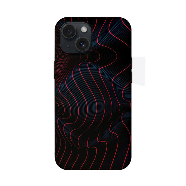 Kırmızı Mavi Topografik Çizgi Telefon Kılıfı K660