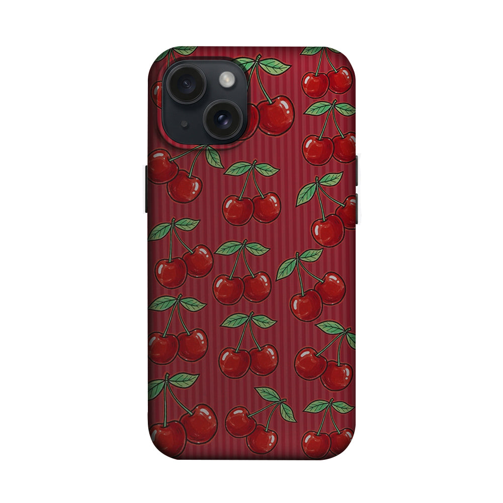 Kırmızı Kiraz Desenli Telefon Kılıfı K783