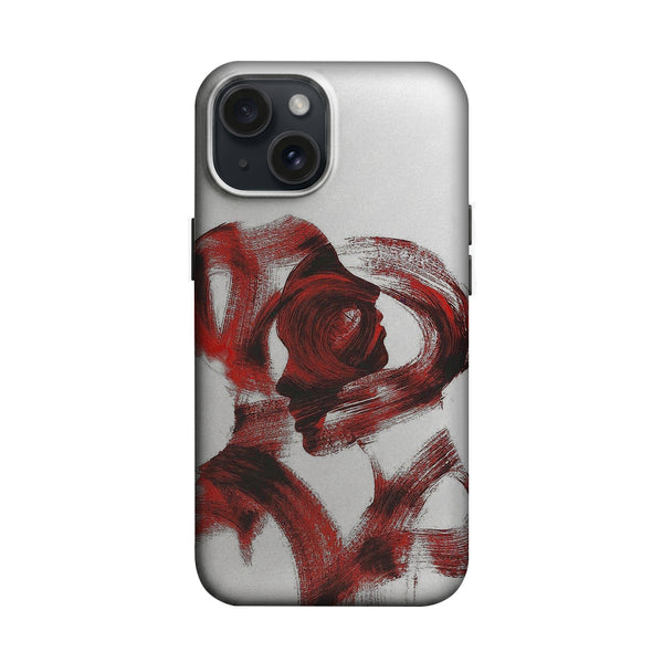 Kırmızı Soyut Kalp Desenli Telefon Kılıfı K1012