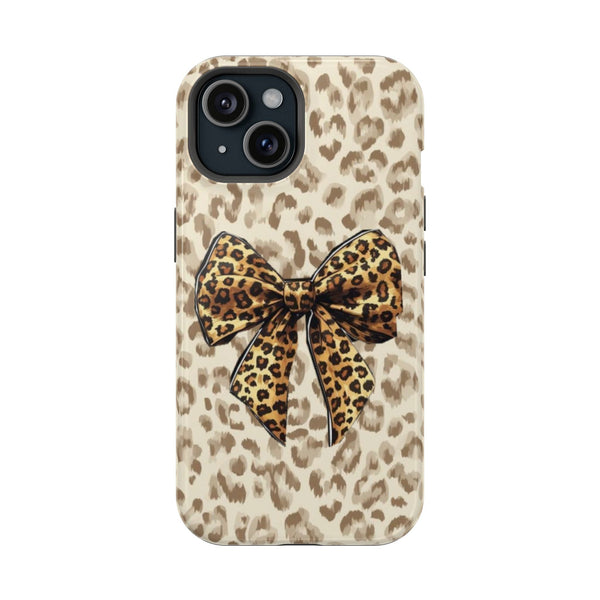 Leopar Desenli Kahverengi Fiyonk Telefon Kılıfı K208