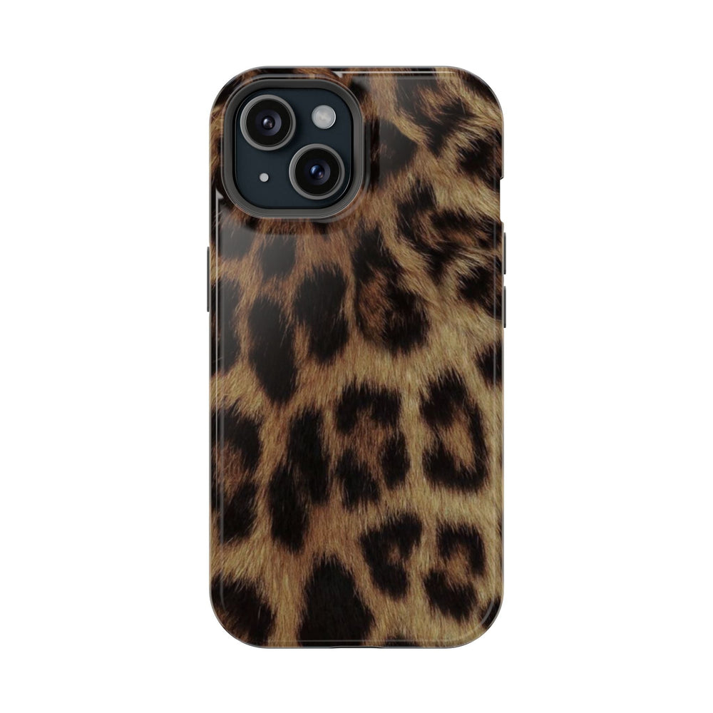 Leopar Desenli Kahverengi Telefon Kılıfı K236