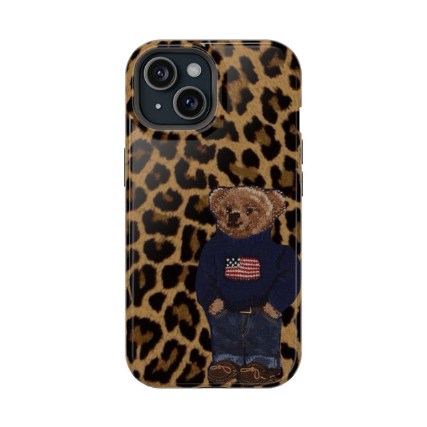 Leopar Desenli Erkek Ayı Figürlü Telefon Kılıfı K281