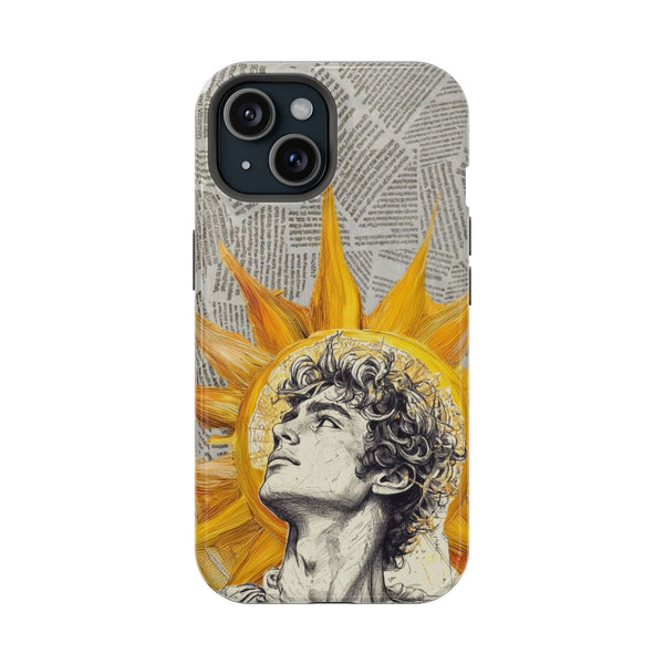 Sarı Güneş ve Portre Tasarım Telefon Kılıfı K048