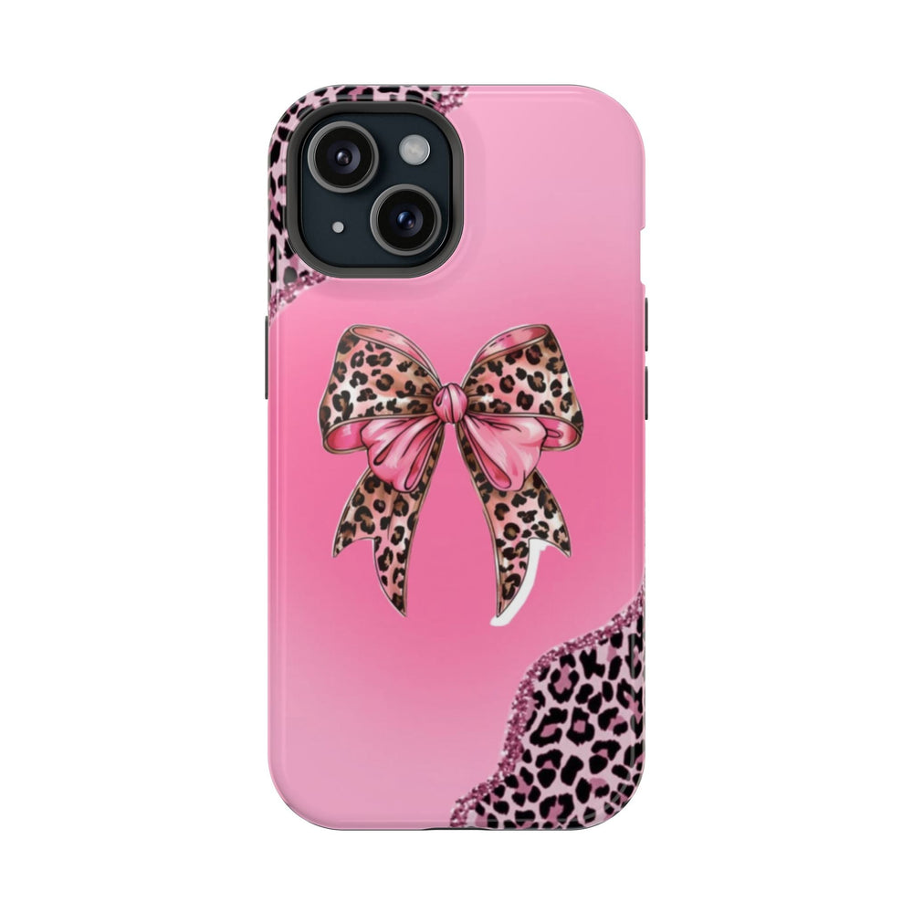 Pembe Leopar Desenli Fiyonk Tasarımı Telefon Kılıfı K247