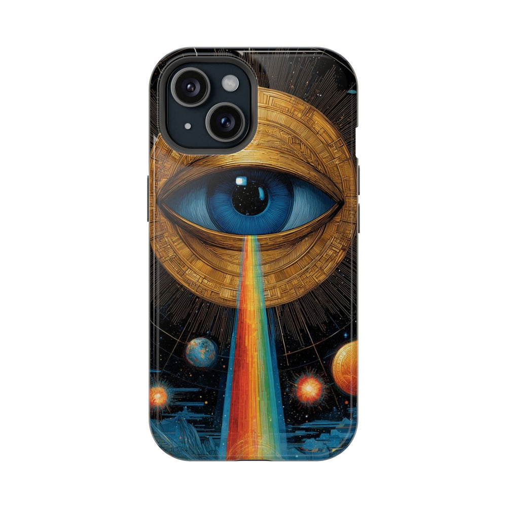 Altın Goz ve Gökkuşağı Deseni Telefon Kılıfı K203