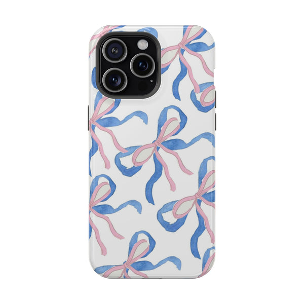 Mavi Pembe Kurdele Desenli Telefon Kılıfı K016