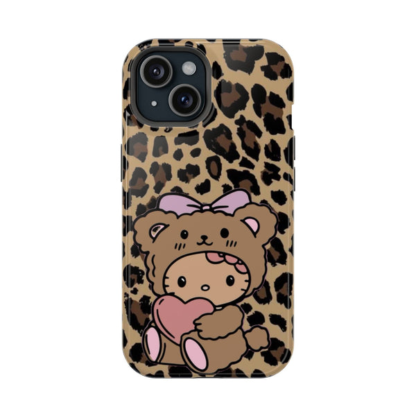 Leopar Desenli Ayıcık Temalı Telefon Kılıfı K248