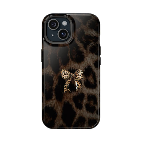 Leopar Desenli Fiyonk Figürlü Telefon Kılıfı K125