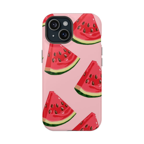 Pembe Zeminde Karpuz Dilimleri Deseni Telefon Kılıfı K257