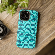 Mavi Yunus Desenli Telefon Kılıfı K002