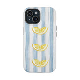 Mavi Çizgili Limon Dilimleri Telefon Kılıfı K033