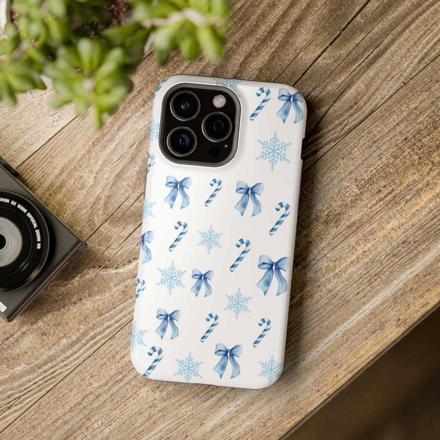 Mavi Fiyonk Kar Deseni Telefon Kılıfı K004