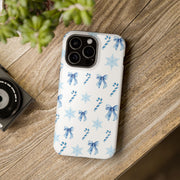 Mavi Fiyonk Kar Deseni Telefon Kılıfı K004