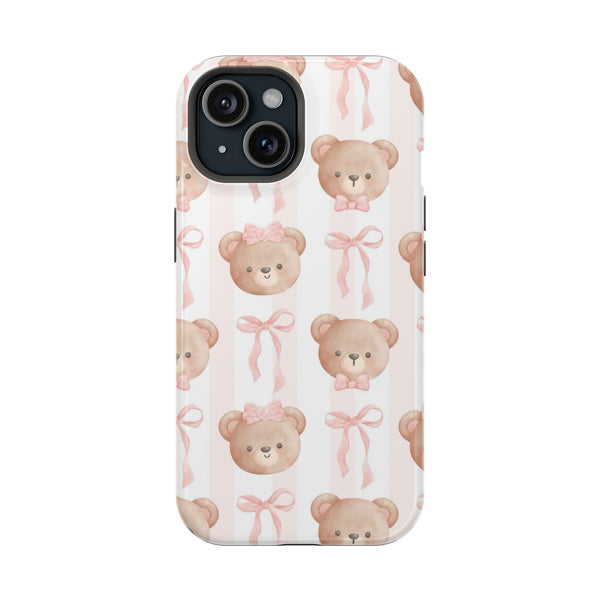 Pembe Fiyonklu Ayıcık Deseni Telefon Kılıfı K253