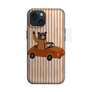 Arabalı Ayı Deseni Telefon Kılıfı K484