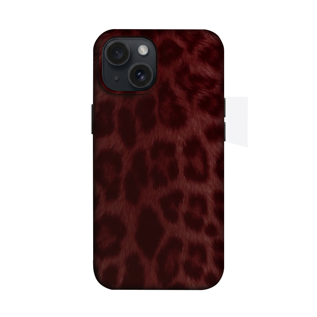 Bordo Leopar Deseni Telefon Kılıfı K458