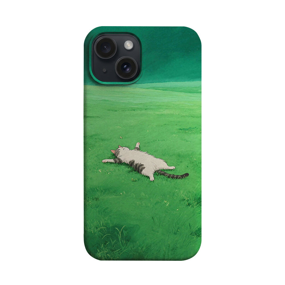 Çimlerde Uzanan Kedi Telefon Kılıfı K394