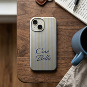 Çizgili Ciao Bella Yazısı Telefon Kılıfı K573