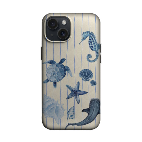 Deniz Canlıları ve Çizgili Desenli Telefon Kılıfı K823 mockup 1