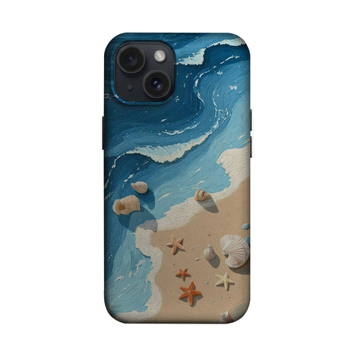Deniz Kenarı Kumsal ve Deniz Yıldızları Telefon Kılıfı K1145 mockup 1