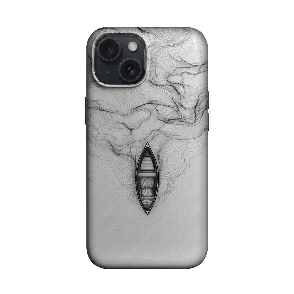 Dumanlı Kayık Çizim Deseni Telefon Kılıfı K885