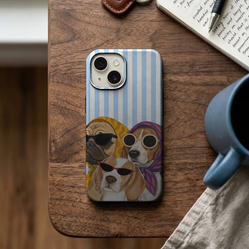 Fularlı Şık Köpekler Telefon Kılıfı K556