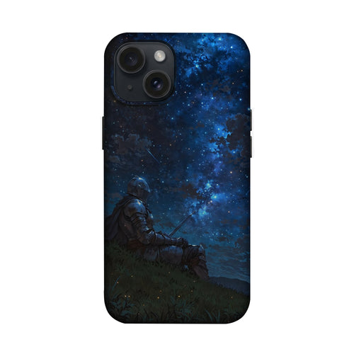 Gece Yıldızlı Gökyüzü ve Şövalye Tasarımlı Telefon Kılıfı K1152 mockup 1