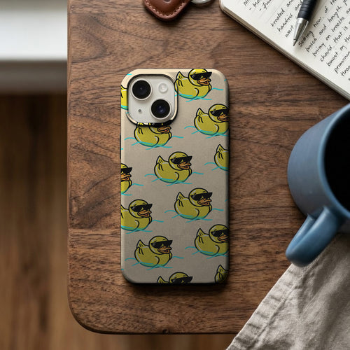 Gözlüklü Ördek Deseni Telefon Kılıfı K543