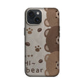 Hi Bear Sevimli Ayıcıklar ve Kahve Çekirdeği Telefon Kılıfı K1108 mockup 1