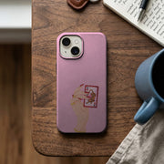 Pembe El ve Kaplan Kartı Deseni Telefon Kılıfı K074