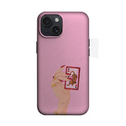 Pembe El ve Kaplan Kartı Deseni Telefon Kılıfı K074