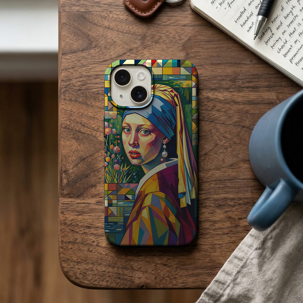 Renkli Kadın Portresi Desenli Telefon Kılıfı K1003 mockup 2