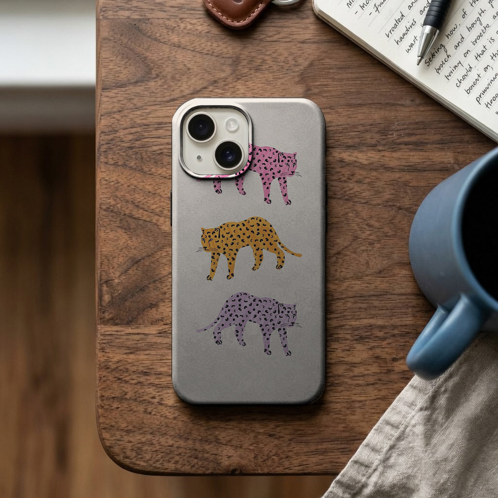 Renkli Leopar Desenli Telefon Kılıfı K1029 mockup 2