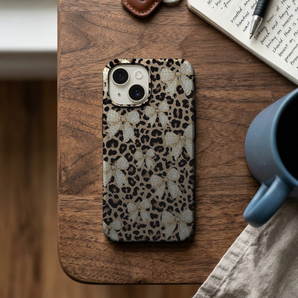 Leopar ve Çiçek Desenli Telefon Kılıfı K1037 mockup 2