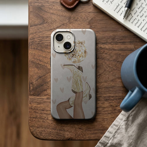 Disko Toplu Kalpli Kadın Figürü Telefon Kılıfı K1054 mockup 2