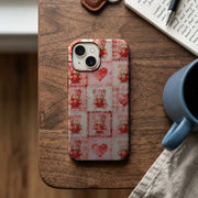 Pembe Ayıcık ve Çilek Desenli Telefon Kılıfı K228