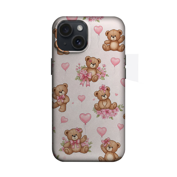 Pembe Balonlu Ayıcık Desenli Telefon Kılıfı K242