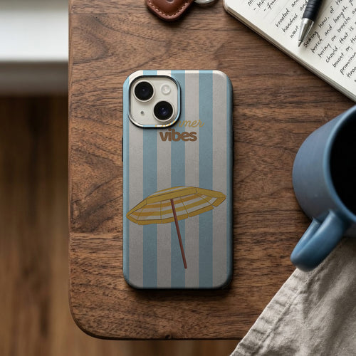 Good Vibes Plaj Şemsiyesi Telefon Kılıfı K709 mockup 2