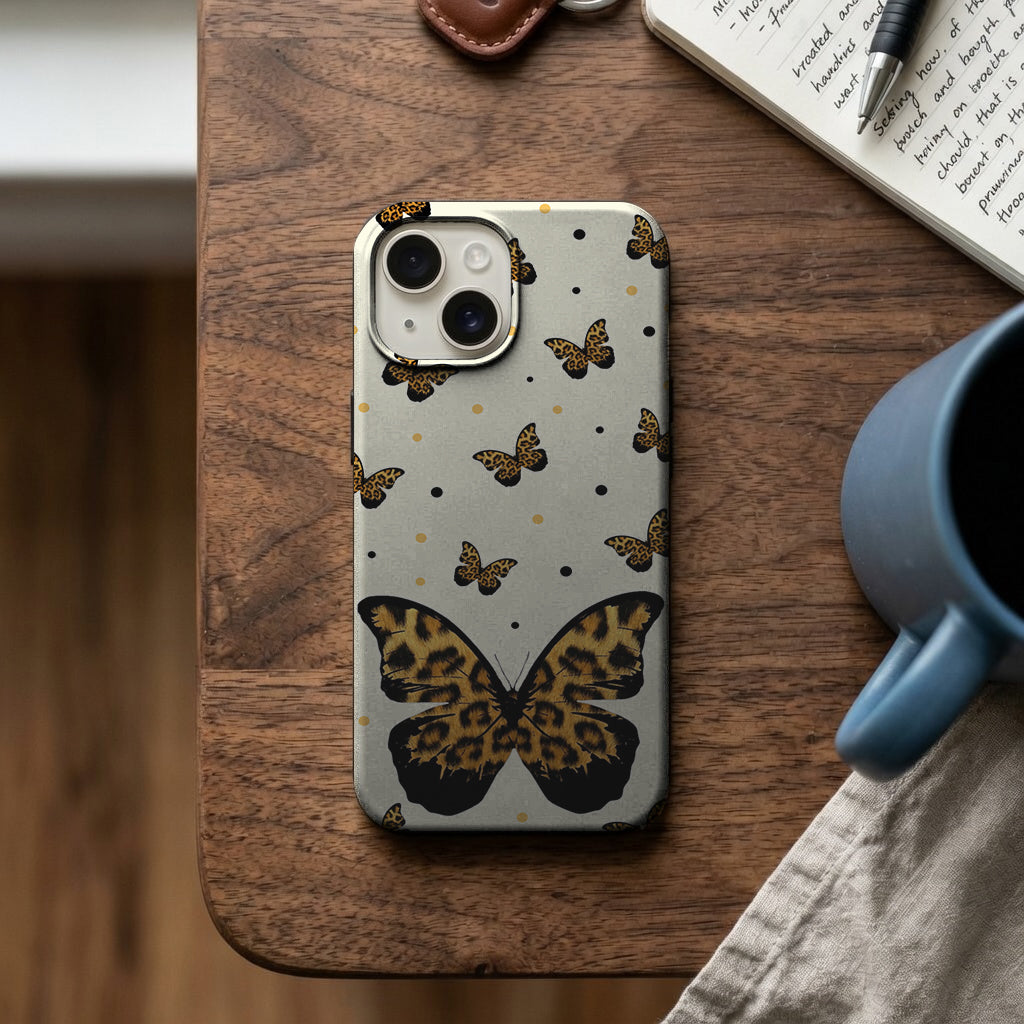 Leopar Kelebek Desenli Telefon Kılıfı K716 mockup 2