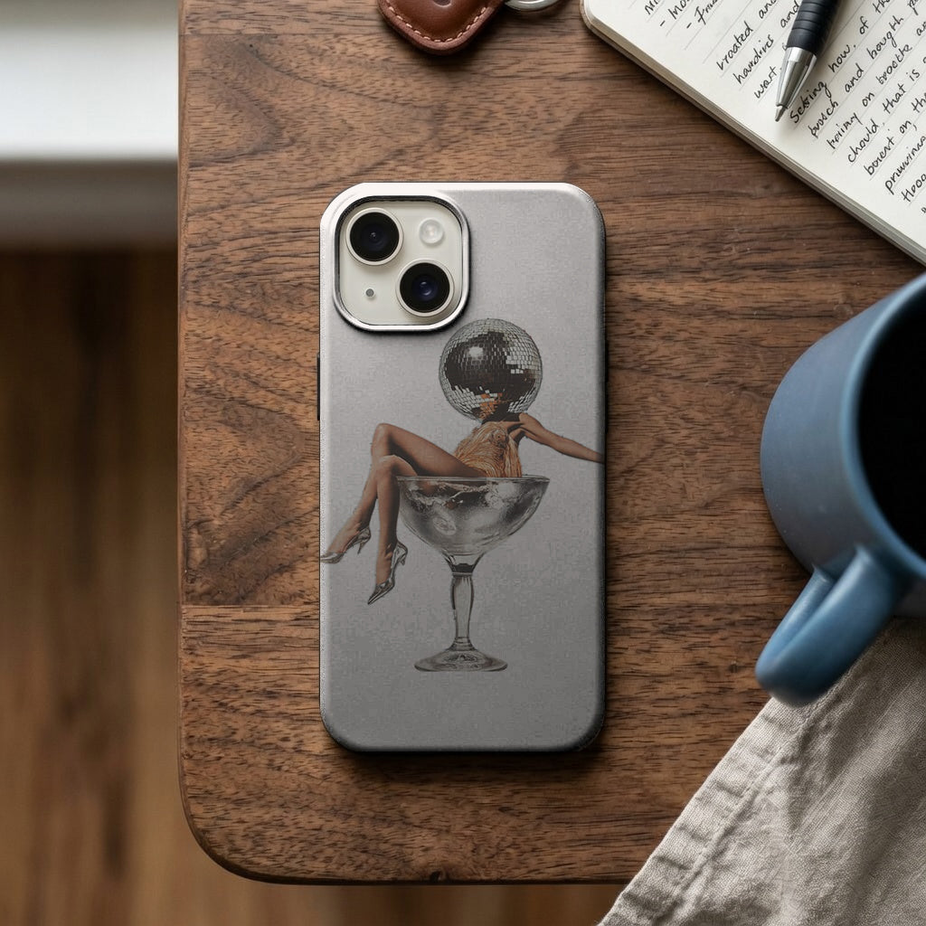 Kokteyl Kadehli Disko Kadın Telefon Kılıfı K718 mockup 2