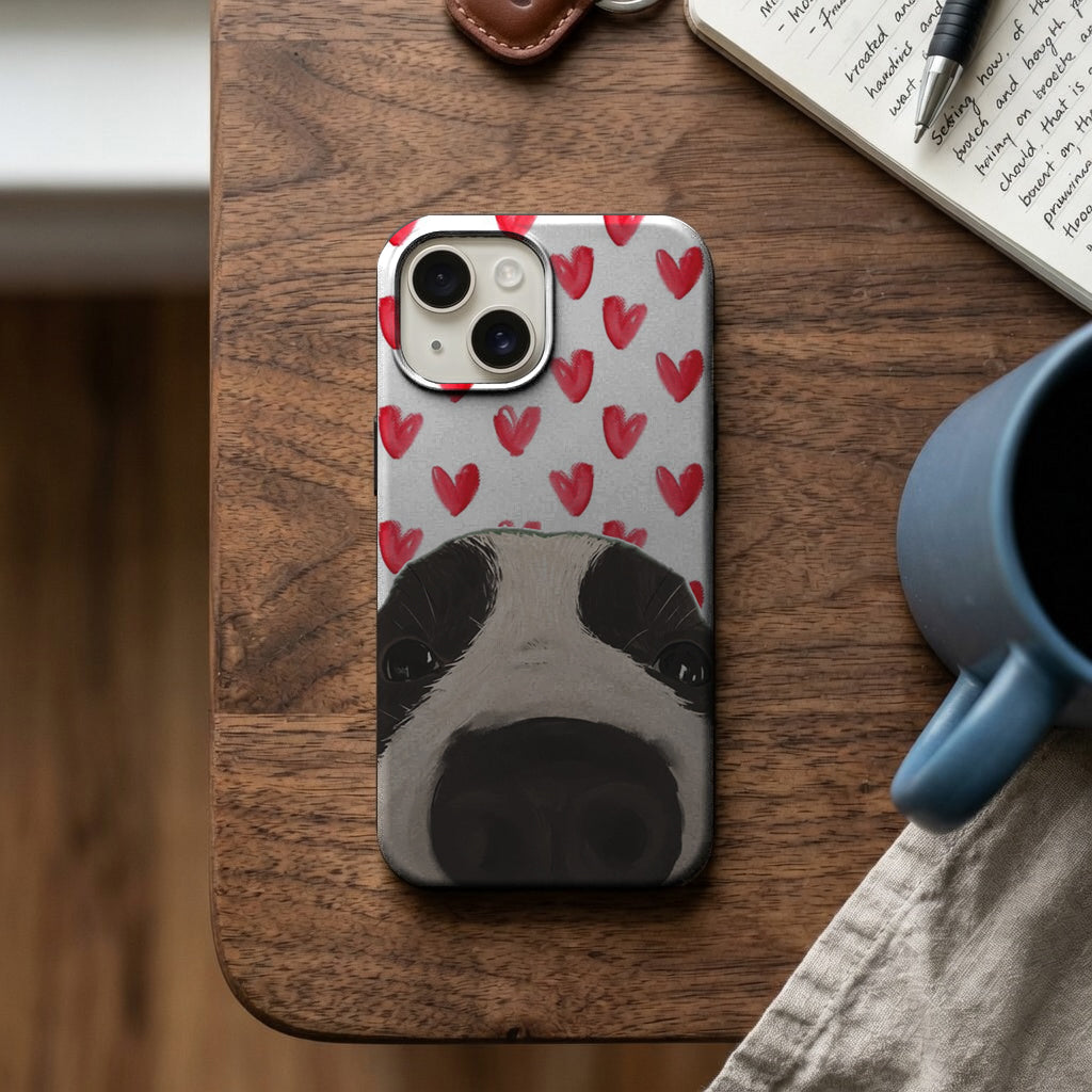Kalpli Köpek Portresi Telefon Kılıfı K722 mockup 2