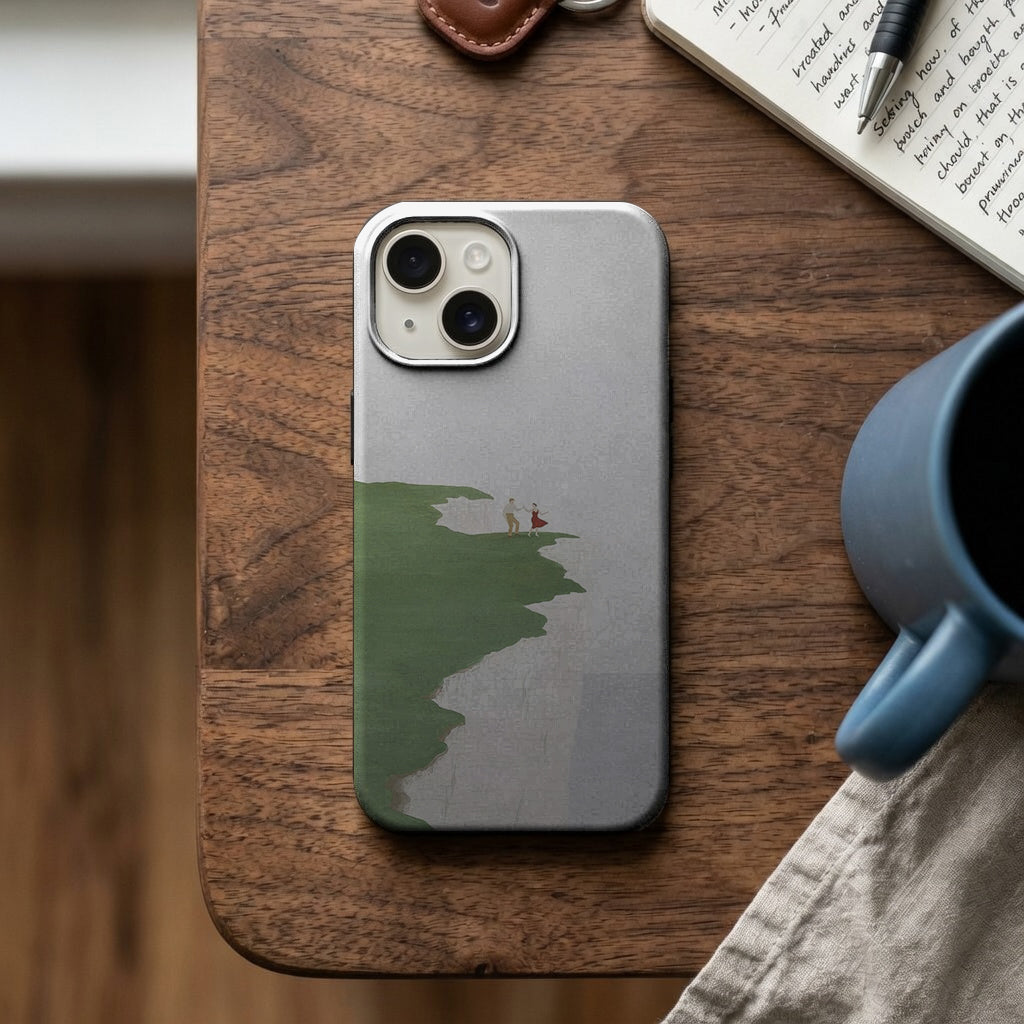 Yeşil Kıyı Manzaralı Minimal Telefon Kılıfı K792 mockup 2