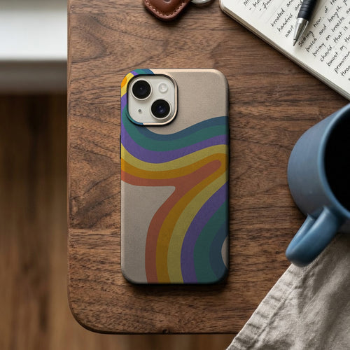 Gökkuşağı Dalga Desenli Telefon Kılıfı K797 mockup 2