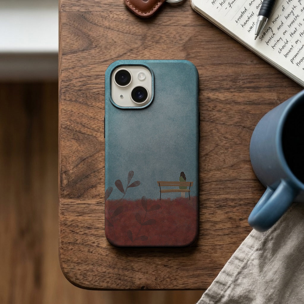 Sisli Bank ve Ağaç Manzaralı Telefon Kılıfı K798 mockup 2