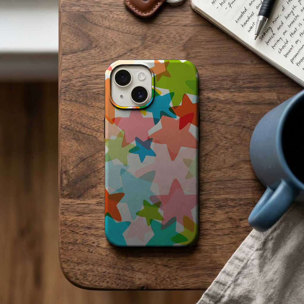 Renkli Yıldız Desenli Telefon Kılıfı K804 mockup 2