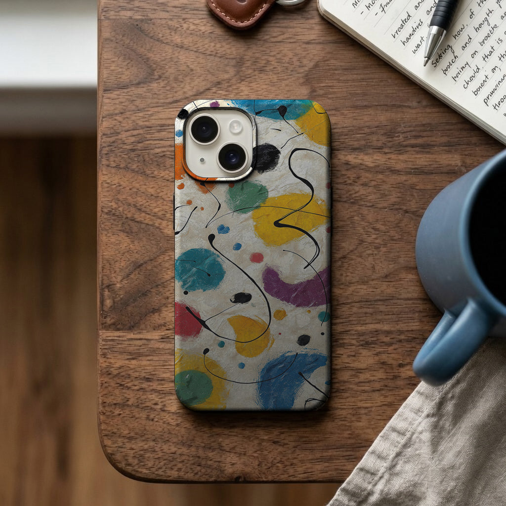 Renkli Soyut Boya Desenli Telefon Kılıfı K805 mockup 2
